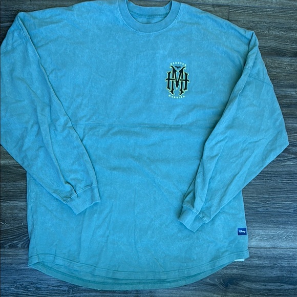 Disney Haunted Mansion Spooky Glow in the Dark Blue Graphic Tee - Picture 5 of 6